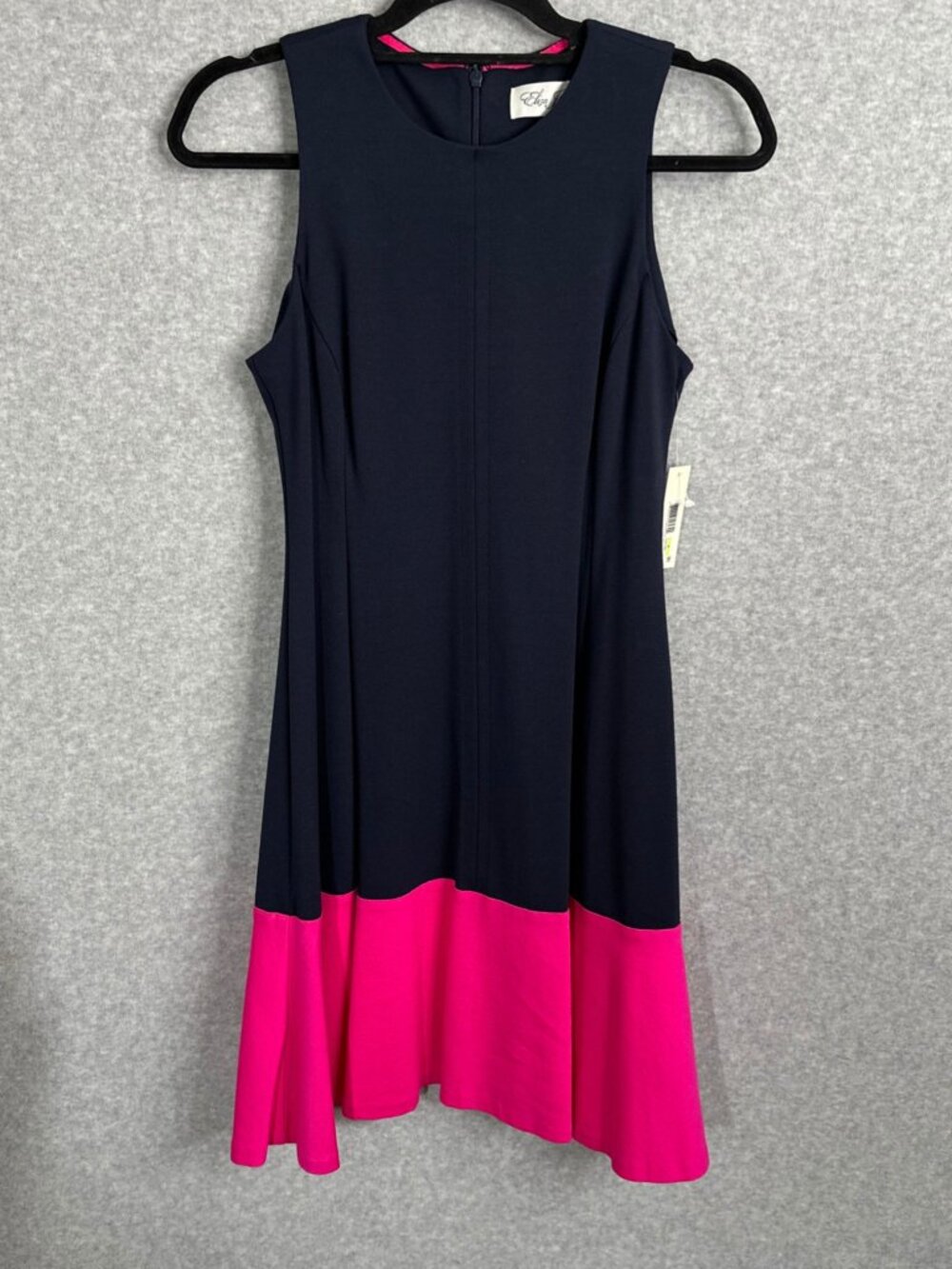 Eliza J Womens Dress Size 4 Blue Pink Fit & Flare